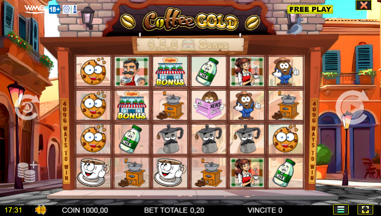 coffee gold schermata di gioco