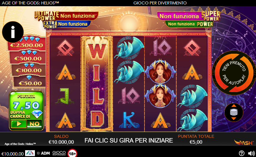 Helios schermata di gioco
