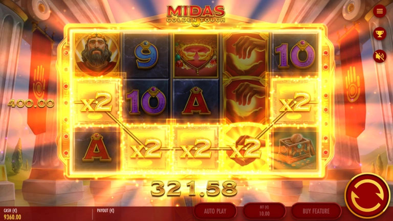 schermata di gioco Midas Golden Touch
